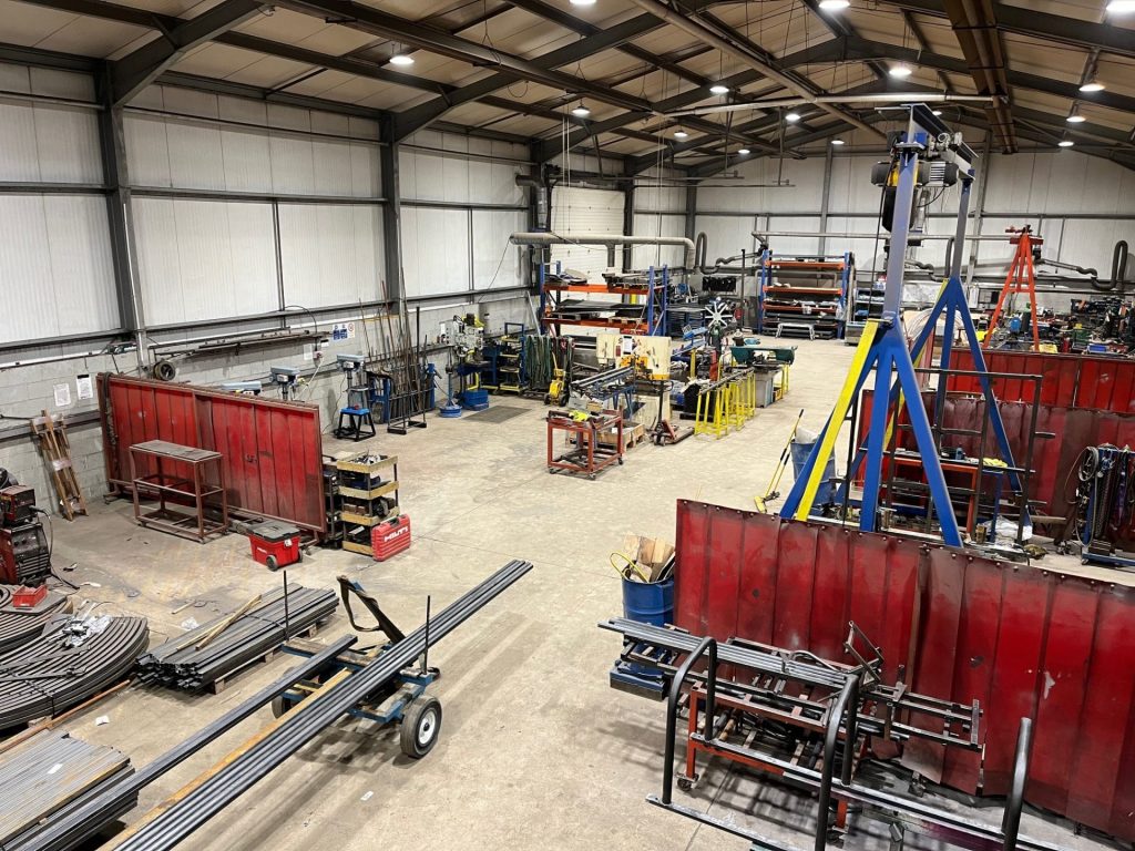 Large industrial workshop interior